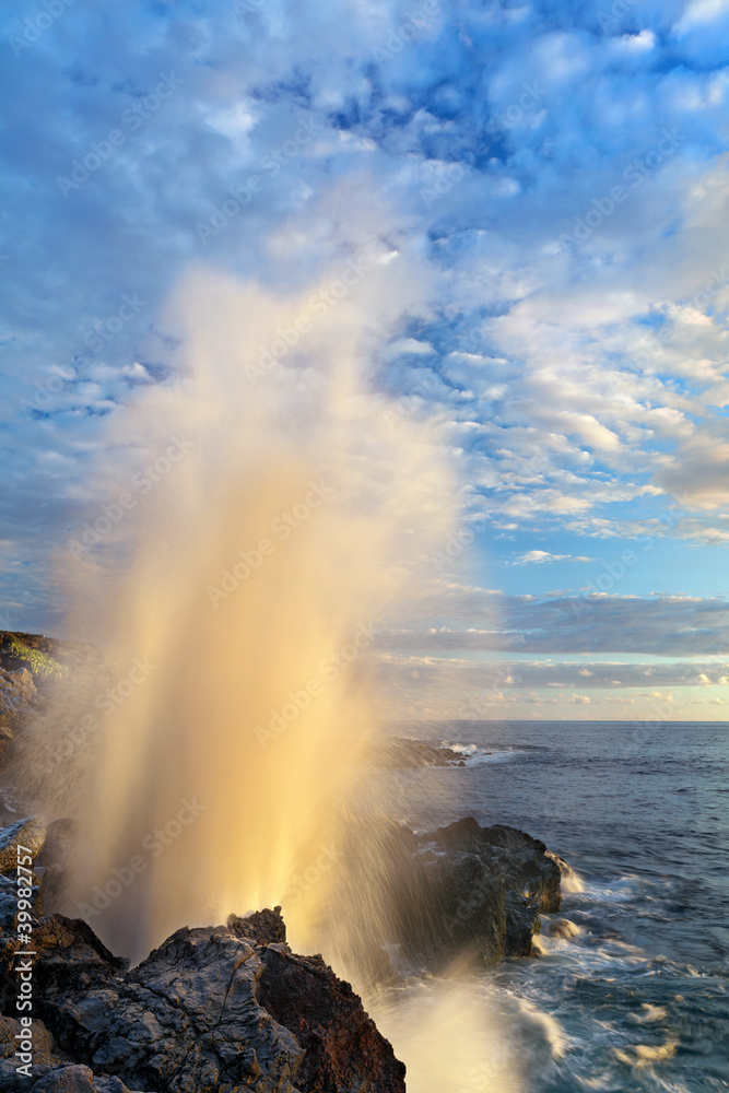 Poster Souffleur au crépuscule - Ile de La Réunion