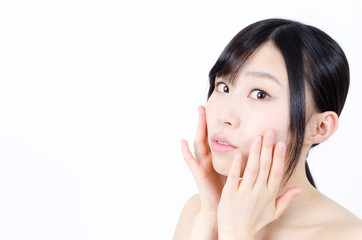 Fototapeta premium attractive asian woman skin care image