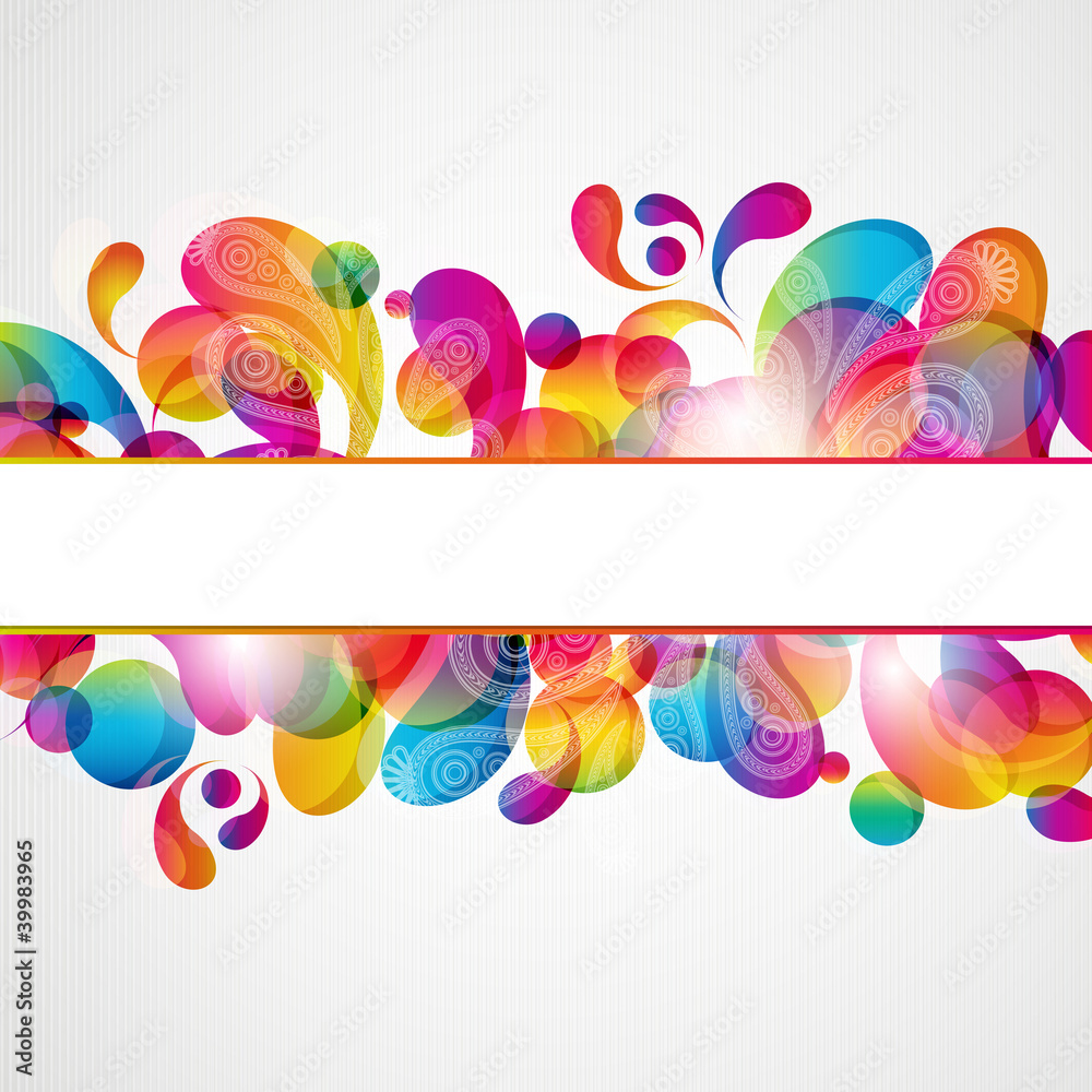 Poster abstract background with bright elements.