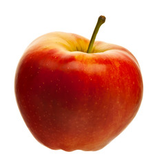 closeup isolated juicy red apple