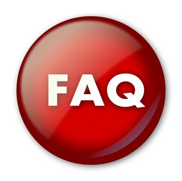 FAQ red button vector