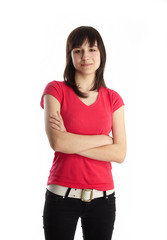 Portrait against white