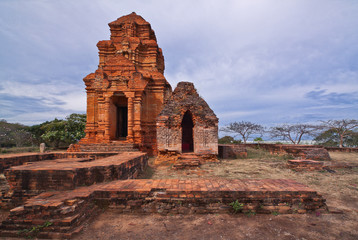 Cham Towers Poshanu in Vietnam. Monument. Cham architecture.