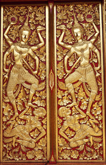 Fototapeta na wymiar Detail of temple's door