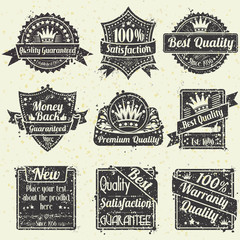 Obraz premium Quality and Guarantee Labels