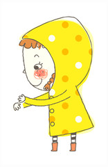 side view of girl standing