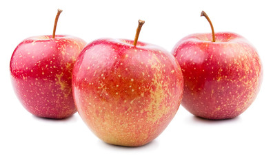 Three Red Apple Isolated on White