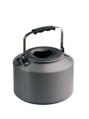 Camping kettle isolated on the white