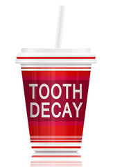 Tooth decay concept.