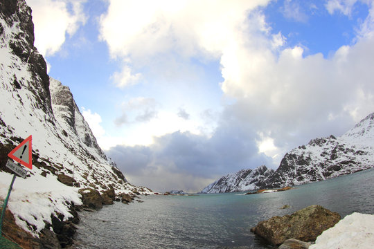 Skjellfjord in wintertime