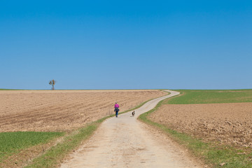 Walking in the countryside