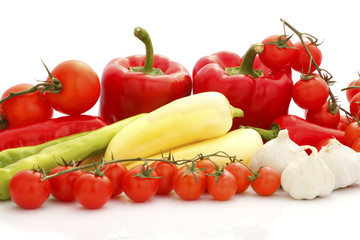 Colorful vegetable arrangement