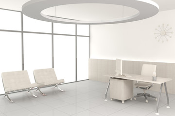White modern office