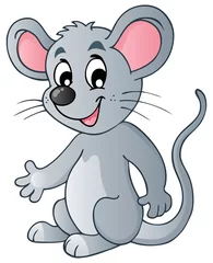 Crédence de cuisine en verre imprimé Pour enfants Cute cartoon mouse