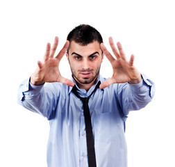 Fototapeta premium Handsom man reaching hands