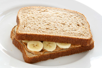 Peanut Butter and Banana Sandwich