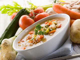 soup vegetable with ingredients