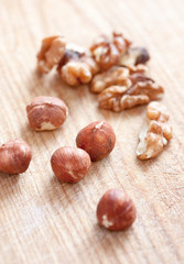 hazelnut and walnut healthy natural snack food