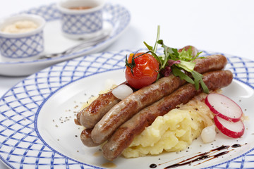 sausages and potatoes