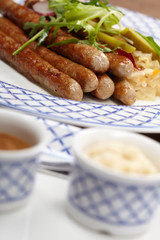 sausages and potatoes