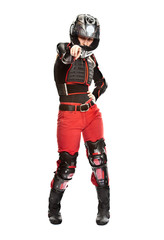 Girl - motorcycle rider