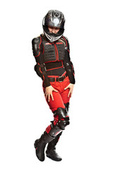 Naklejka premium Girl - motorcycle rider