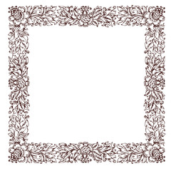 frame with leaf