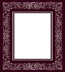 vintage frame with floral ornament