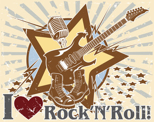 I love rock 'n' roll. poster © osipovev