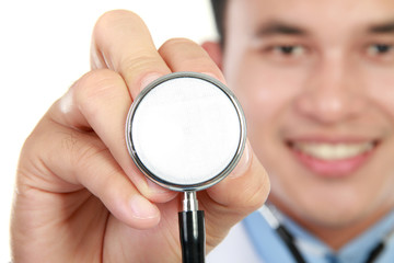 medical doctor with stethoscope