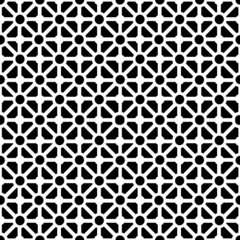 Geometric seamless pattern in black and white