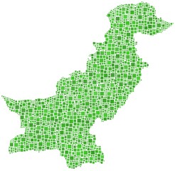Fototapeta na wymiar Mapa Pakistanu (Bliski Wschód)