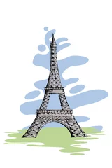 Schilderijen op glas Eiffeltoren © stockshoppe