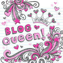 Blog Queen Tiara Sketchy Doodles Vector Design Elements