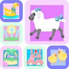 Obraz premium Easter Tiles