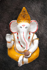 Ganesha hand sculpted in clay