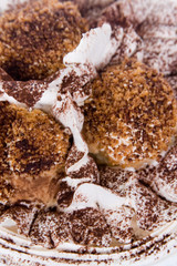 Chocolate cake with cream