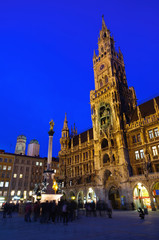 City Hall and Frauenkirche in Munich, Germany