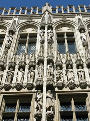 A detail of the sity hall of Brussels in Belgium