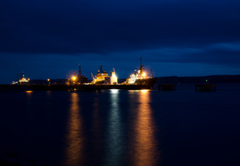 Fototapeta na wymiar Port Authority near Cromarty Firth