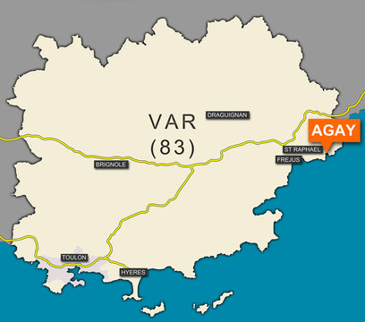 Plan de situation de Agay