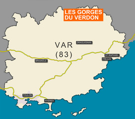 Situation des Gorges du Verdon