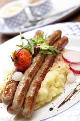 sausages and potatoes