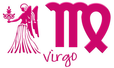 Virgo Zodiac Signs - Hot Pink