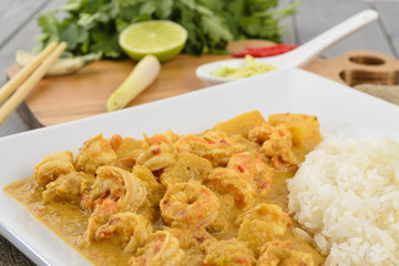 Malaysian Prawn & Pineapple Coconut Milk Curry - Nyonya Cuisine