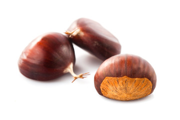 Chestnuts isolated