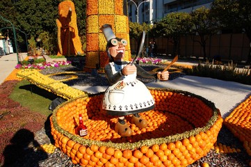 Lemon Festival (Fete du Citron). Menton, France. Bretagne region