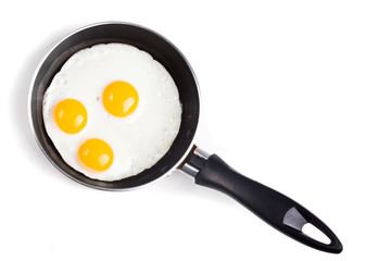 Fried egg in pan