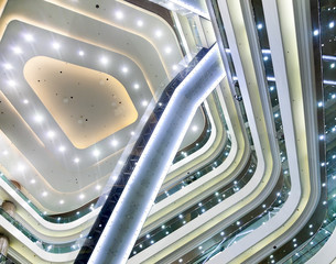 Inside modern building