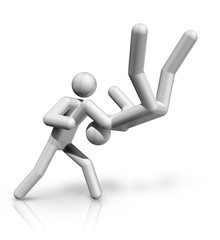 Judo 3D symbol
